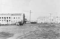 Площадь Гагарина (Строителей). Наводнение весной 1957 года.